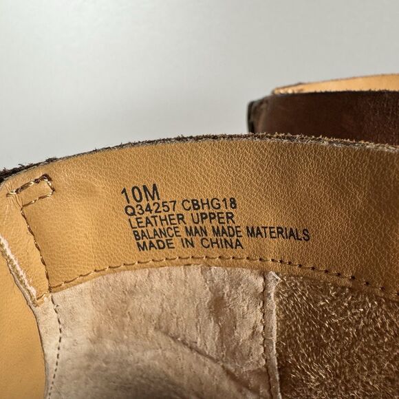 Korks‎ Shamira Leather Ankle Boot Womens 10M Brown Chunky Heel Cutout Back Zip - Picture 8 of 8